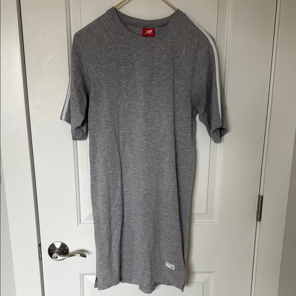 New Balance Essentials Heather Gray T-Shirt Dress